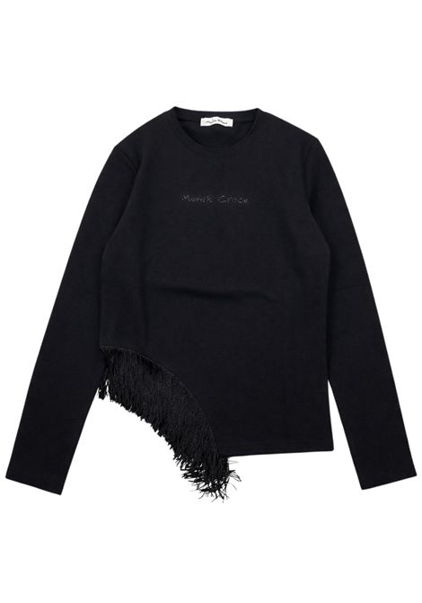 Black cotton T-shirt for girls Manila Grace | M2972W25/SUNERO